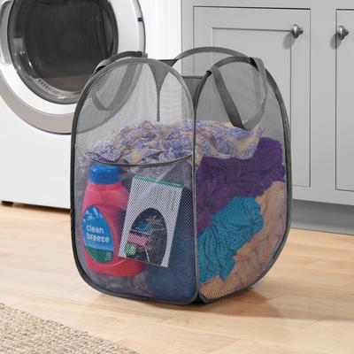 Whitmor Pop & Fold™ Laundry Hamper - Savvy Gray