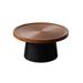 LORENZO Light Luxury Italian Small Apartment Coffee Table Coffee Table Wood in Black/Brown | 13.77 H x 27.55 W x 27.55 D in | Wayfair