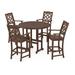 POLYWOOD® Martha Stewart Round 4 - Person 48" Long Bar Height Outdoor Dining Set Plastic | 48 W x 48 D in | Wayfair PWS1613-1-MA