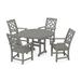 POLYWOOD® Martha Stewart Round 4 - Person 48" L Outdoor Restaurant Dining Set Plastic in Gray | 48 W x 48 D in | Wayfair PWS1578-1-GY