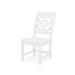 POLYWOOD® Chinoiserie Patio Dining Side Chair Plastic/Resin in White | 37.63 H x 19.25 W x 25.94 D in | Wayfair MSTGD190WH