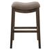 Charlton Home® Mcgreevy Bar & Counter Stool Wood/Upholstered in Gray/Brown | Counter Stool (25" Seat Height) | Wayfair