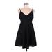 Lulus Casual Dress - Mini: Black Brocade Dresses - New - Women's Size Medium