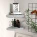 Gracie Oaks Naudiya 2 Piece Triangle Solid Wood Floating Shelf Wood in Gray | 1.5" H x 9.8" W x 9.8" D | Wayfair DB65985C88A84090A17F6FDA50B190CA