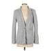 Ann Taylor LOFT Blazer Jacket: Gray Marled Jackets & Outerwear - Women's Size 4