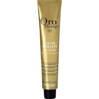 Fanola Oro Therapy Puro Color Keratin Nr. 5,3 Hellbraun Gold 100 ml Schwarz Damen Image