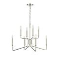 17 Stories Yalana 8 - Light 28" Wide Candle Style Classic/Traditional Chandelier Metal in Gray | 20 H x 28 W in | Wayfair