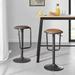 Williston Forge Jethero Swivel Adjustable Height Bar Stool Upholstered/Metal in Brown | 16 W x 16 D in | Wayfair 525F66CF481A476DBDF1665DCDD1859D