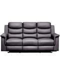 Ebern Designs 78.74" Wide Faux Leather Home Theater Sofa w/ Cup Holder in Black | Wayfair 758637C88B4C48F790CAA626F30BCC35