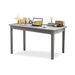 Corrigan Studio® 39.37" Burlywood Rectangular Solid + Manufactured wood desk Wood in Gray | 29.53 H x 55.12 W x 23.62 D in | Wayfair