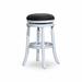 Alcott Hill® Lowellville Swivel 24" Counter Stool Leather in Black | 30 H x 17 W x 17 D in | Wayfair 3775D2CA2B5342B495F6919AFF7BFCAB