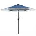 Arlmont & Co. Oshiro 90" Lighted Market Umbrella w/ Crank Lift in Blue/Navy | 84.6 H x 90 W x 90 D in | Wayfair 8A76A993443446B496C813C8F023042D