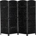 Bay Isle Home™ Postfield 71" W x 71" H 4 - Panel Folding Room Divider in Black | 71 H x 71 W x 71 D in | Wayfair 518B03CB51D04FC98E41FAB74ABD4B47