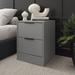 Ebern Designs Hogsett Nightstand Wood in Blue | 22.8 H x 17.7 W x 17.7 D in | Wayfair 6911E34F6C9F48C1A69D8F349D1D0CC7