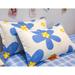 Harriet Bee Shauna Cotton Blend Reversible 4 Piece Duvet Cover Set Cotton in Blue/White | Wayfair 0A9DE2BCDAD74BB894A91E2136328A6A