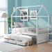 Harper Orchard Full size Wooden House Bed w/ Trundle & 3 Storage Drawers in White | Twin | Wayfair 739B37C4069A419CB725FF94B5DF4070