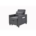 Lounge Chair - Latitude Run® Convertible Folding Futon Chair, Lounge Chair Set w/ 1pc Lumbar pillow Fabric in Brown | Wayfair