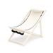 Arlmont & Co. Winon Sling Beach Chair w/ Cushion Wood in White | 36 H x 23 W x 23 D in | Wayfair FB833F50DC93426EA2DAED80E4ED941D