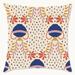 Wynwood Studio Indoor/Outdoor Throw Pillow Polyester/Polyfill blend in Blue/Orange/White | 18 H x 18 W x 4.5 D in | Wayfair 53912.PILLOW_18x18_SPO