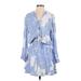 Karina Grimaldi Casual Dress: Blue Dresses - Women's Size X-Small