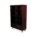 Forbes Industries 5795 Mobile Back Bar w/ (2) Drawers & (8) Open Sections - 48"L x 18"W x 72"H, Wood Veneer, Brown