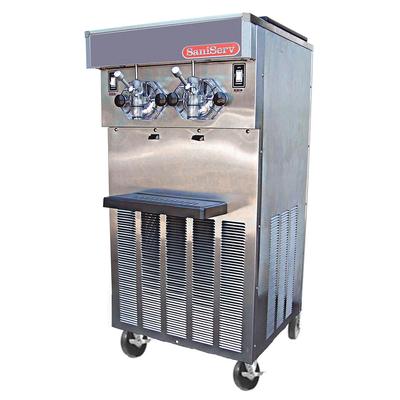 Saniserv 424-SOFTSERVE Soft Serve/Yogurt Twin Freezer w/ 2 Heads & (2) 2 HP, 208-230v/1ph, Stainless Steel