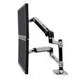 Ergotron LX Series Dual Stacking Arm 61 cm (24") Argent Bureau