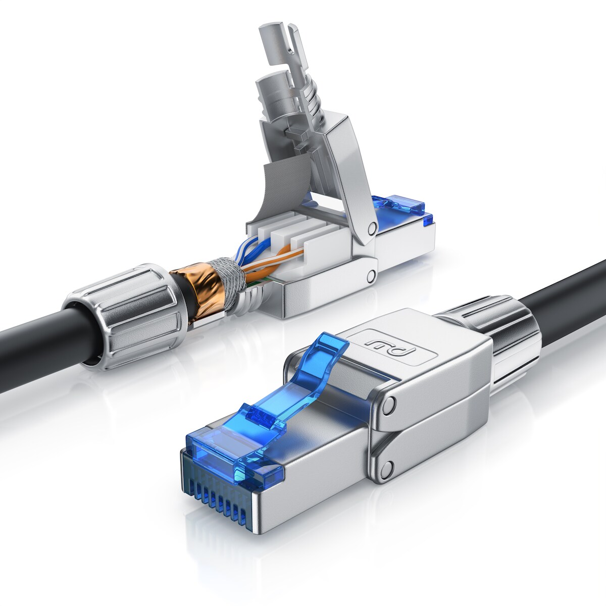 Primewire Patchkabel CAT 8 - Gigabit Ethernet LAN Kabel - 40 Gbit/s - S/FTP PIMF Schirmung - Netzwerkkabel - 0,25m Image