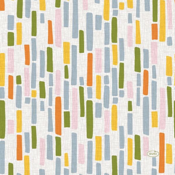 240 Duni Tissue-Servietten 33 x 33 cm Cabana Stripe 3-lagig Image