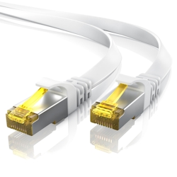 Primewire LAN-Kabel CAT.7, RJ-45 (Ethernet), CAT 7 Flachband U/FTP Gigabit Netzwerkkabel 10 Gbit/s Patchkabel - 20m Image
