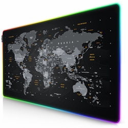 Titanwolf XXXL RGB Gaming Mauspad - 1200 x 600 mm - Mousepad - LED Multi Color - 7 LED Farben Plus 4 Effektmodi - für Präzision und Geschwindigkeit Image