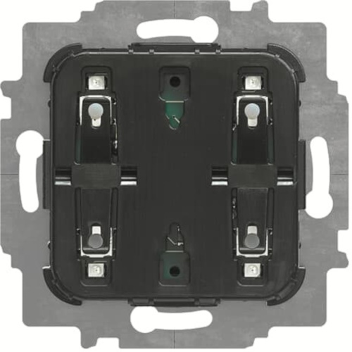 Busch-Jaeger Drucktaster-Modul, schwarz, 0Ö, 0S, 0W, Unterputz, Rückmeldekontakt, mit Beleuchtung, IP20, ohne Aufdruck, matt Image