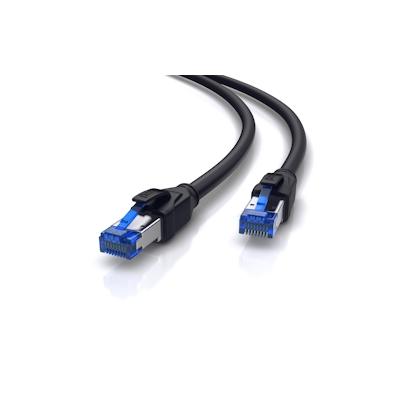 Primewire Patchkabel CAT 8 mit Baumwollummantelung - Gigabit Ethernet LAN Kabel - 40 Gbit/s - S/FTP PIMF Schirmung - Netzwerkkabel - 10m Image