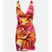 Summer Solstice Wrap-effect Ruched Printed Stretch-jersey Mini Dress