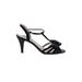 Steve Madden Heels: Black Solid Shoes - Women's Size 7 1/2 - Open Toe