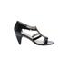 Bandolino Heels: Black Solid Shoes - Women's Size 8 - Open Toe