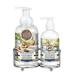 Michel Design Works Handcare .. Caddy Tuscan Terrace Design .. and Scent with 17.8oz .. Foaming Hand Soap and .. 8oz Rich Hand Lotion .. Beautiful Containers with Pumps