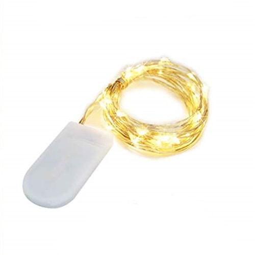 Elegante Hochzeitsfeier Empfang Party 24 Stück 1M 10Leds LED Lichterkette Feenlichter Girlande dekoratives Licht Außen Lichterkette Kupferdraht CR2032 Batteriebetrieben Hochzeitsfeierdekoration Image