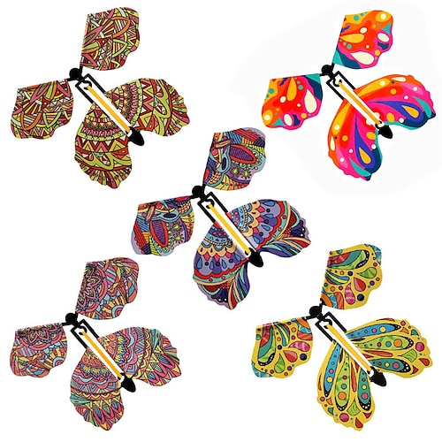 5 Stück/Set fliegen im Buch, magischer Schmetterling, fliegendes Kartenspielzeug mit leeren Händen, Schmetterling, Hochzeit, Zauberrequisiten, Tricks, Weihnachtsgeschenk Image
