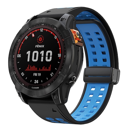 Uhrenarmband für Garmin Fenix 7 7X 6 6X Pro Epix Pro 47mm 51mm Instinct 2X Approach S70 47mm S62 S60 Forerunner 955 945 Epix Marq Descent Quatix 22mm 26mm Silikon Ersatz Gurt Schnellspanner Image