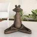 Pure Garden 50-LG1102 Meditating Frog Statue-Resin Zen Animal Yoga Figurine for Outdoor Lawn & Garden Decor