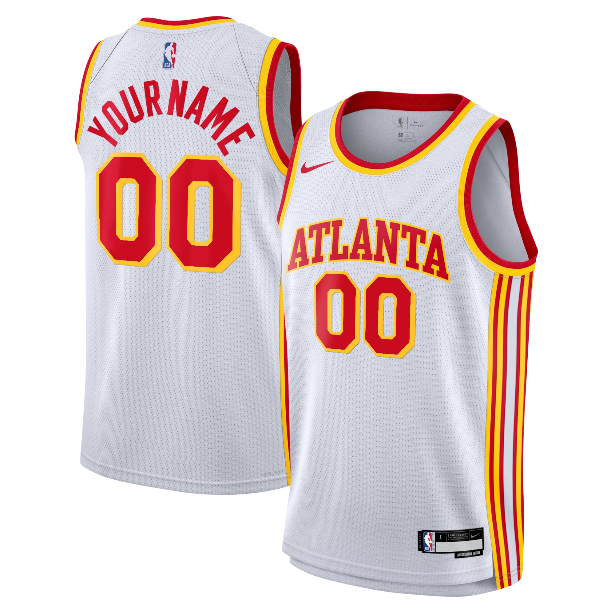 Maillot Atlanta Hawks Nike Association Swingman - Personnalisé - Jeunes - unisexe Taille: S (8)