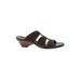 Donald J Pliner Sandals: Slip On Wedge Boho Chic Brown Print Shoes - Women's Size 8 - Open Toe