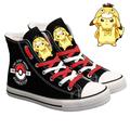 Unisex High Top Canvas Shoes 3D Printed Sneakers Manga Characters Design PÃ³kÃªmÃ³Å„ Pikachu Casual Shoes for Teens Anime Sneakers Tennis Outdoor Trainers Classic Manga Patterns Skate Shoes