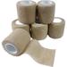 6 Pack 2 x 5 Yards Self Adhesive Bandage Wrap Breathable Cohesive Vet Wrap for Pets Elastic Self-Adherent Tape for Sports Wrist Ankle ( Skin Color)