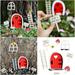 Lhxiqxz 1 Set Of Fairy Garden Decorations Miniature Gnome Home Window And Door For Trees Yard Art Garden Sculpture Decor Fairy Door Decor DIY Fairy Garden Outdoor Decoration Accessories