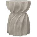 Lightweight Concrete Outdoor Accent Side Table in Gray
