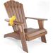 Premium Adirondack Chair with Cup Holder - 48.5 - Relax in style with our durable Adirondack chair perfect for any climate!