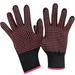 1 Pair Durable Silicone BBQ Oven Gloves BBQ Gloves Heat Resistant Mitts Grill Gloves ROSE RED