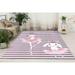 Accent Rugs Kids Room Rugs Custom Rugs Entryway Rug Ballet Girl And Rabbit Rug Kids Rugs Indoor Rug Pink Rug Office Rugs Large Rug 2.6 x6.5 - 80x200 cm